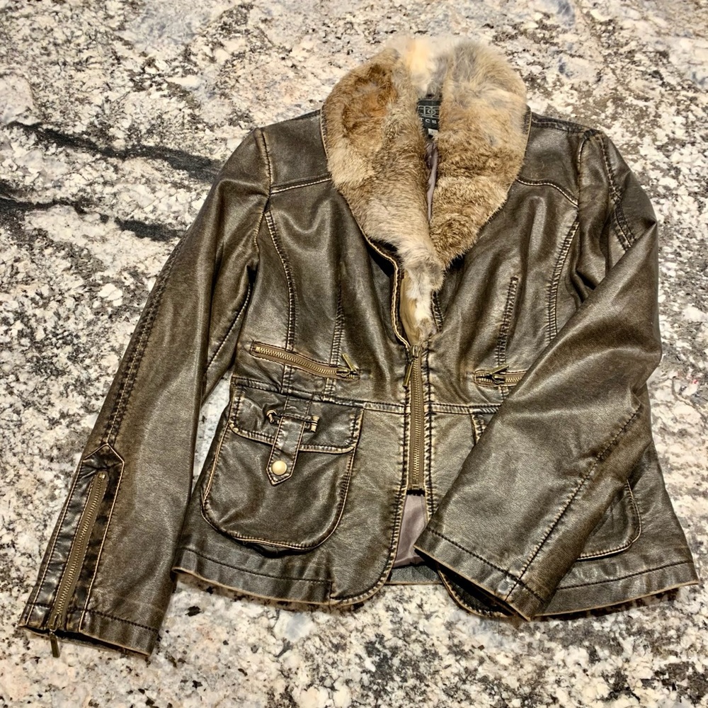 TCEC Fur-lined Collar Bomber Jacket